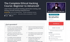 Aprovecha gratis y por tiempo limitado este curso completo de Hacking Ético con más de 100 clases